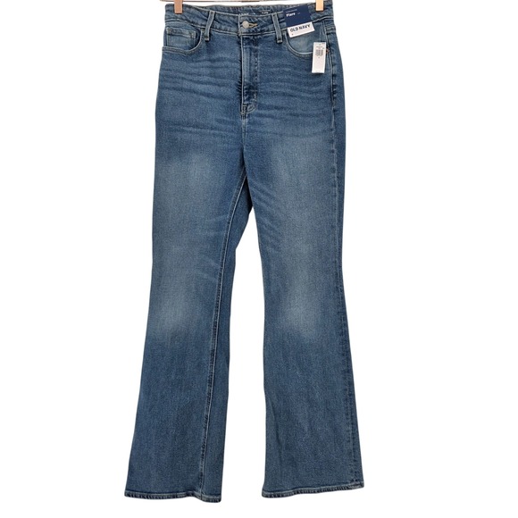 Old Navy Womens 8 Higher High Rise Flare Jeans in Clover NWT - Picture 3 of 16